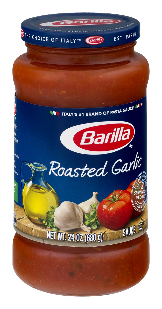 slide 2 of 11, Barilla Roasted Garlic Pasta Sauce, 24 oz