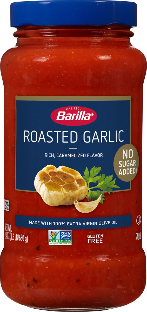 slide 6 of 9, Barilla Roasted Garlic Pasta Sauce, 24 oz