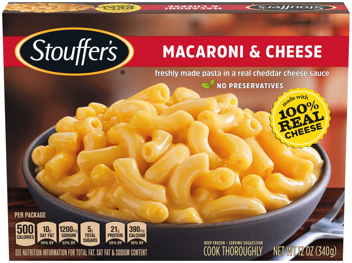 slide 1 of 9, Stouffer's Macaroni & Cheese Frozen Meal 12 oz., 12 oz
