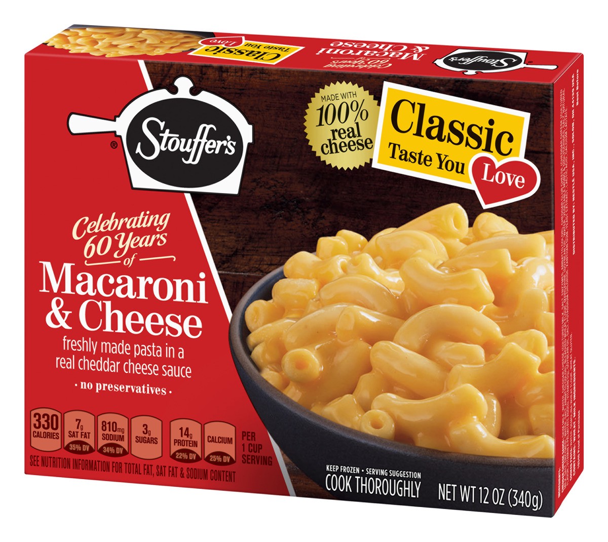 slide 3 of 9, Stouffer's Macaroni & Cheese Frozen Meal, 12 oz