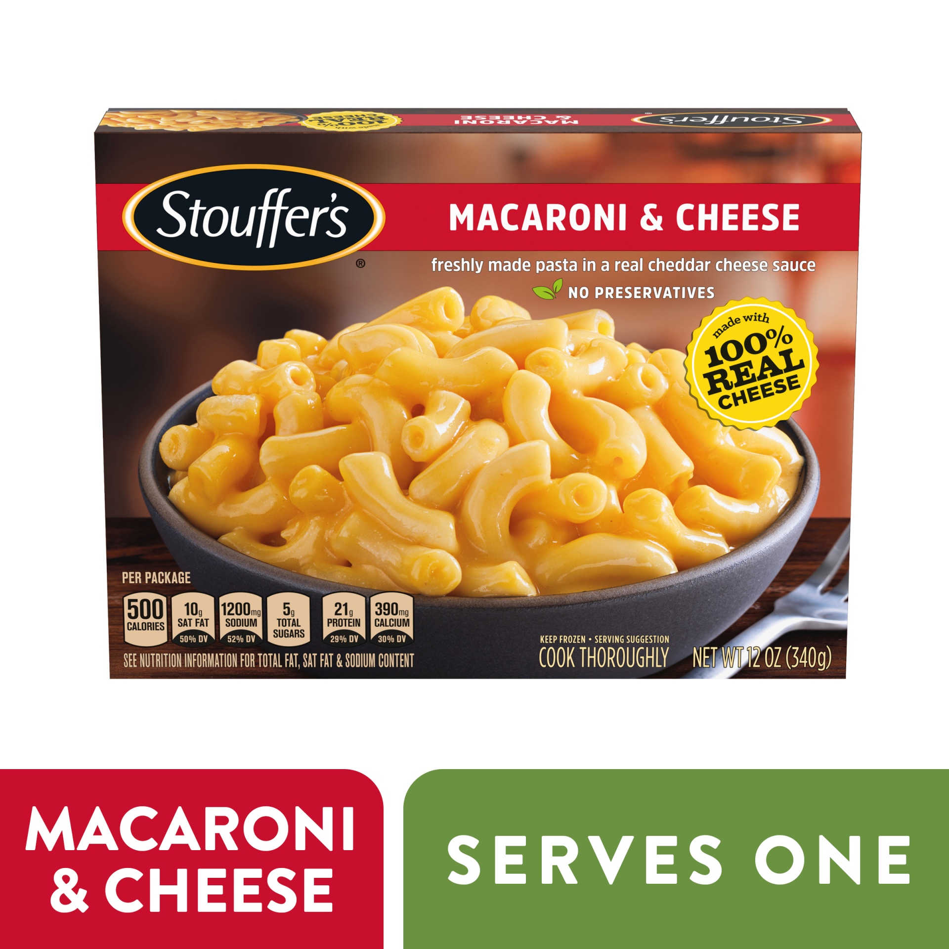 slide 1 of 13, Stouffer's Macaroni & Cheese Frozen Meal, 12 oz