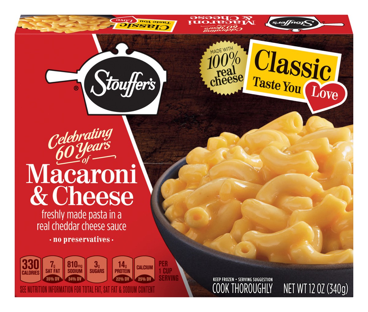 slide 1 of 9, Stouffer's Macaroni & Cheese Frozen Meal, 12 oz