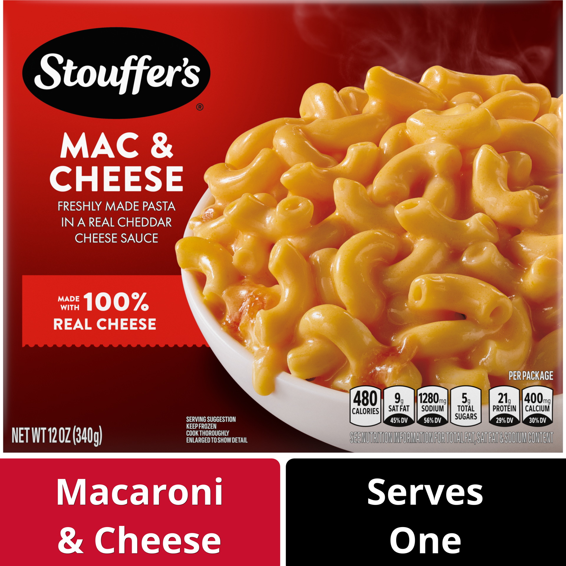 slide 1 of 9, Stouffer's Macaroni & Cheese Frozen Meal, 12 oz