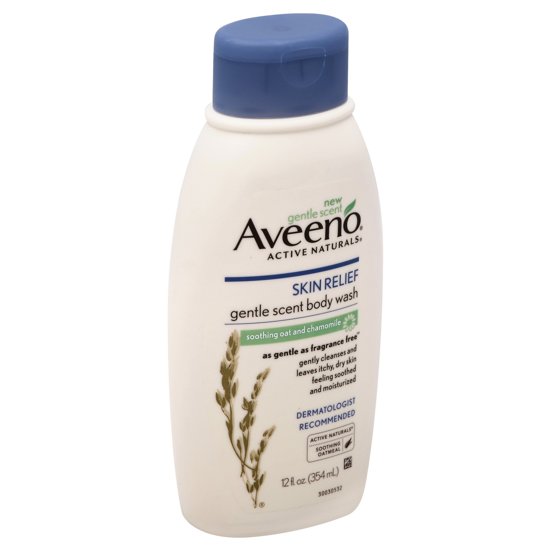 slide 1 of 1, Aveeno Skin Relief Gentle Scent Fragrance-Free Body Wash - Soothing Oat And Chamomile, 12 fl oz