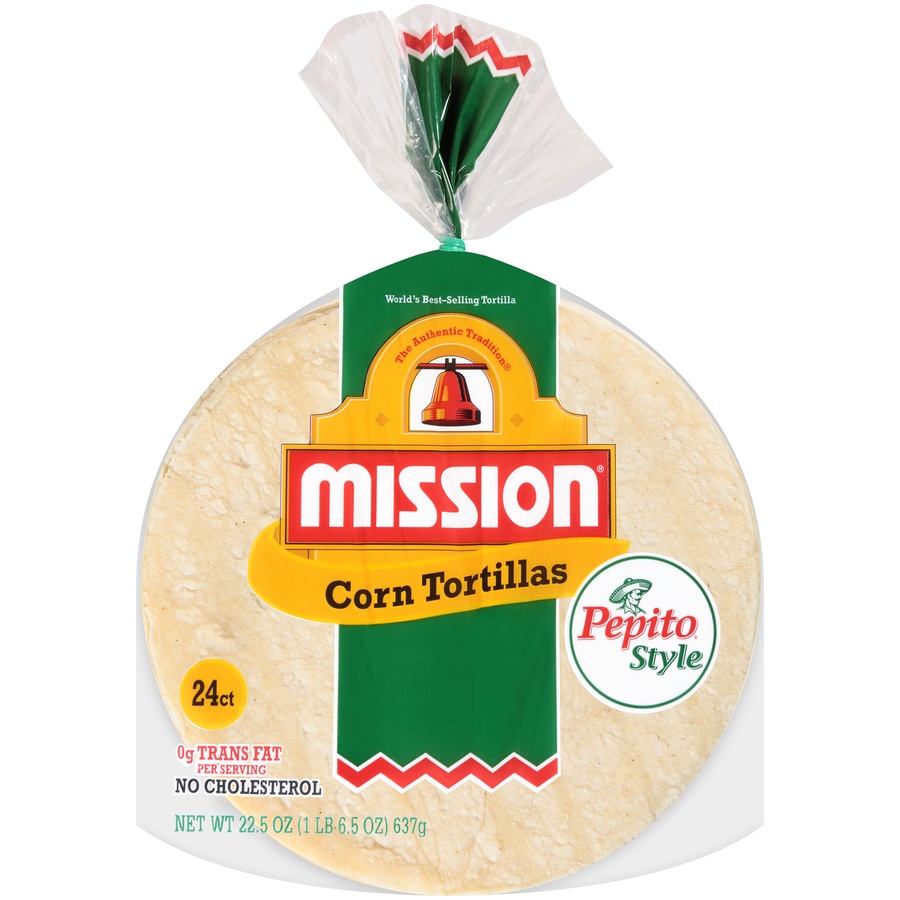 slide 1 of 6, Pepito Mission White Corn Tortilla - 24 Count, 22.5 oz