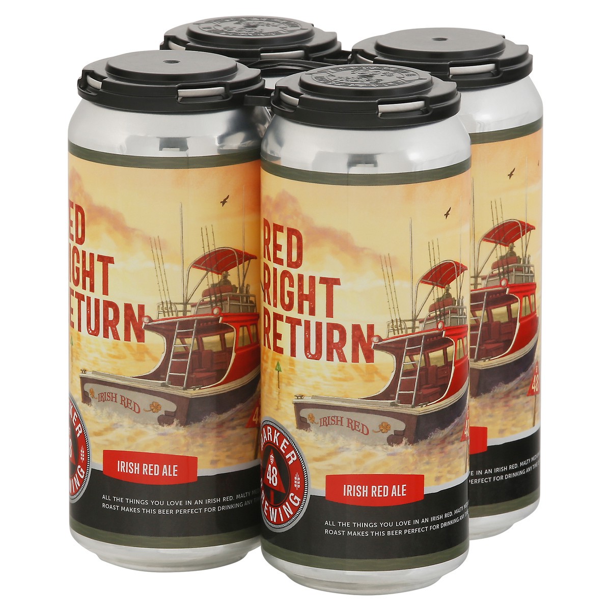 slide 2 of 4, Marker 48 Brewing Irish Red Ale Red Right Return Beer 4 - 16 fl oz Cans, 4 ct