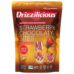 Drizzilicious Chocolate Strawberry Rice Cakes, 4 oz