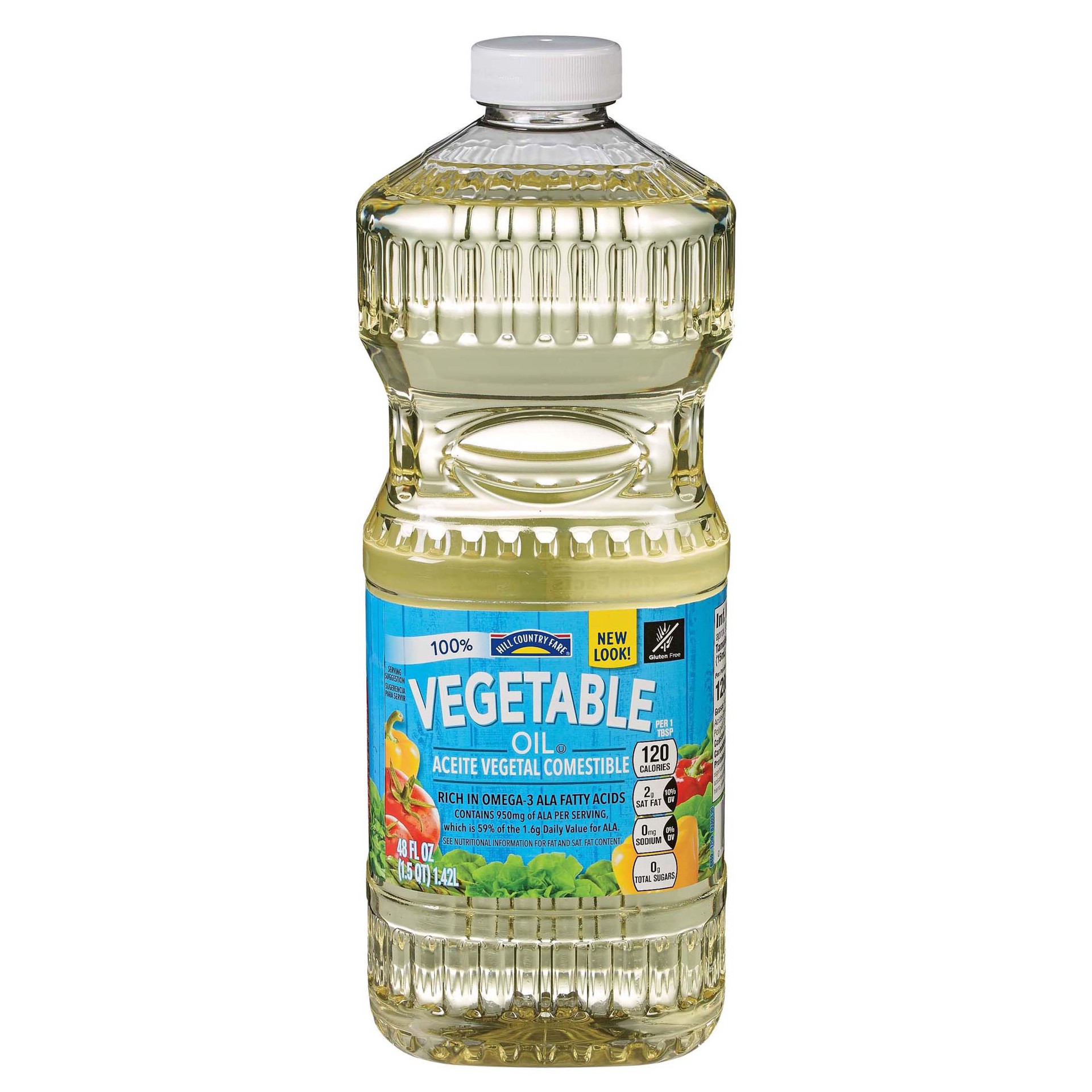 slide 1 of 1, Hill Country Fare 100% Pure Vegetable Oil, 48 oz