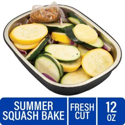 Fresh Cut Summer Squash Bake with Butter and Seasoning