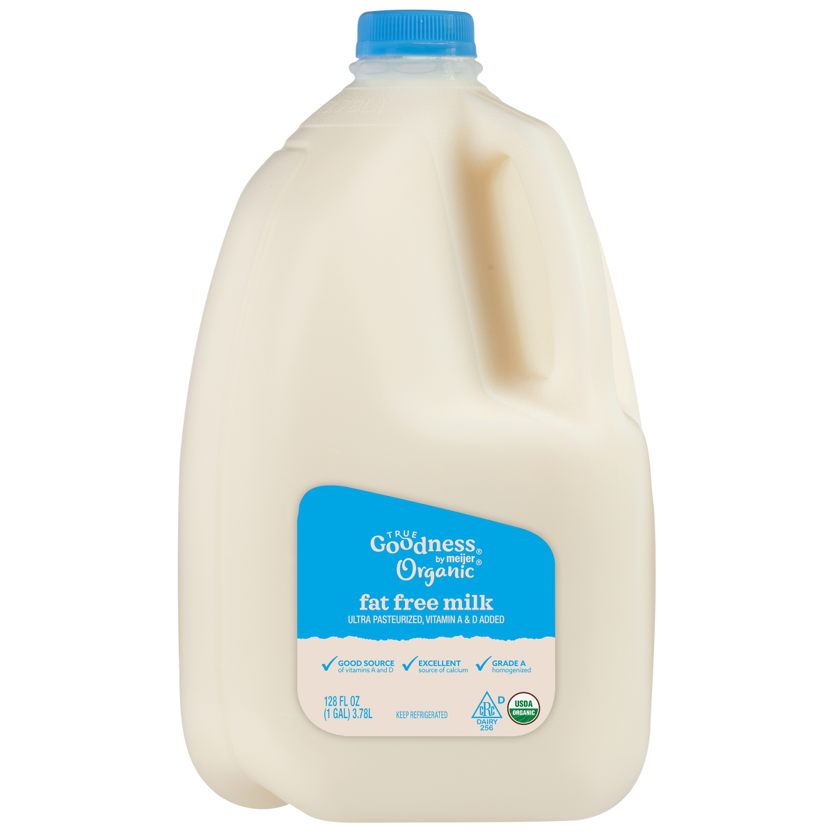 slide 1 of 5, True Goodness Organic Fat Free Milk, Gallon, 1 gal