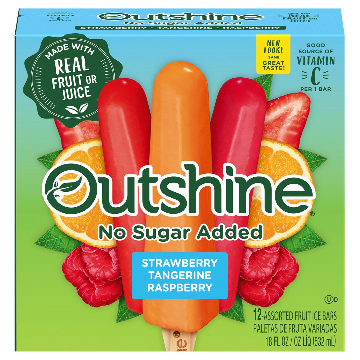 slide 1 of 5, Outshine Fruit Ice Bars, 12 ct