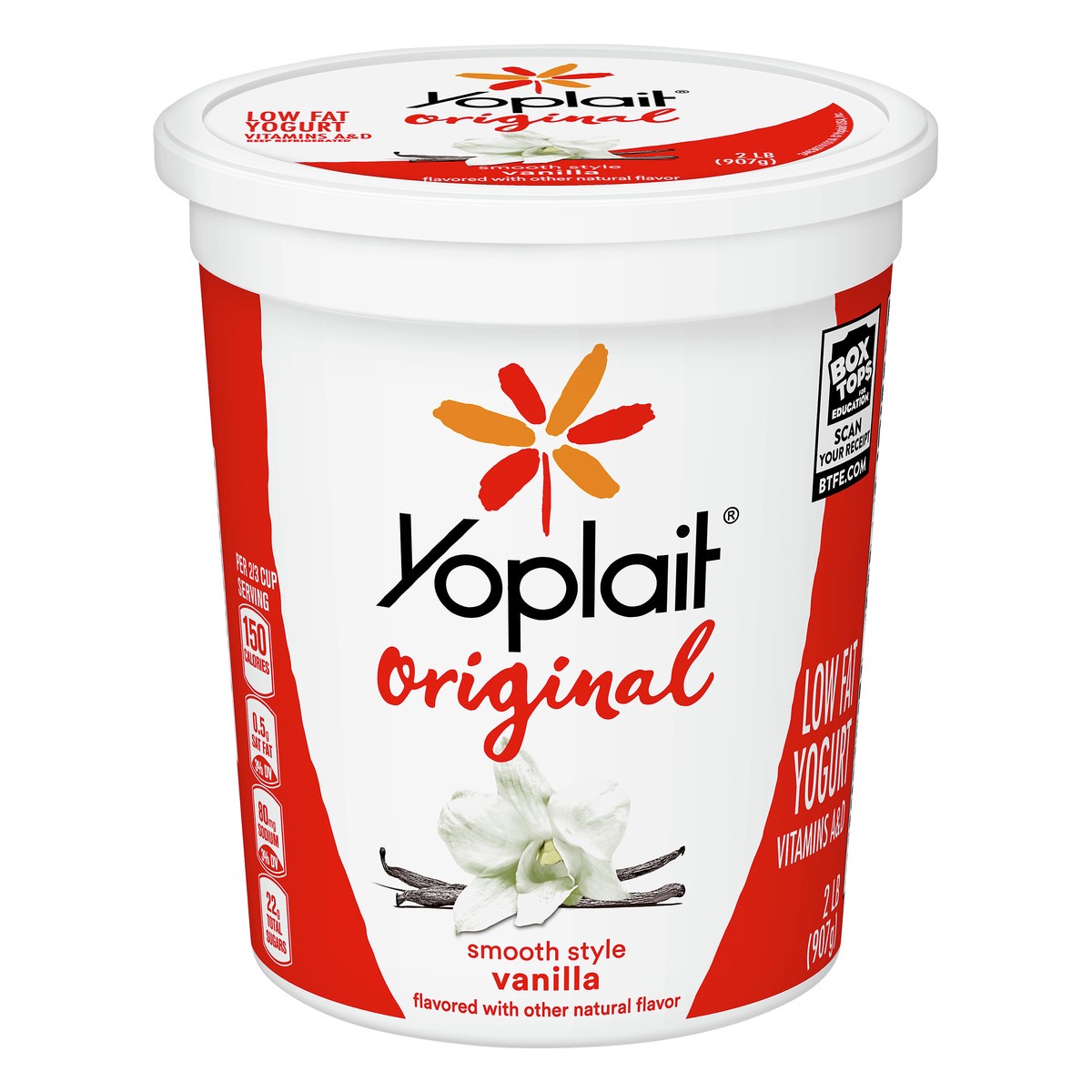 slide 1 of 1, Yoplait Low Fat Original Smooth Style Vanilla Yogurt 2 lb, 2 lb
