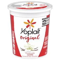 Yoplait Original Smooth Style Vanilla Low Fat Yogurt, 32 OZ Yogurt Tub