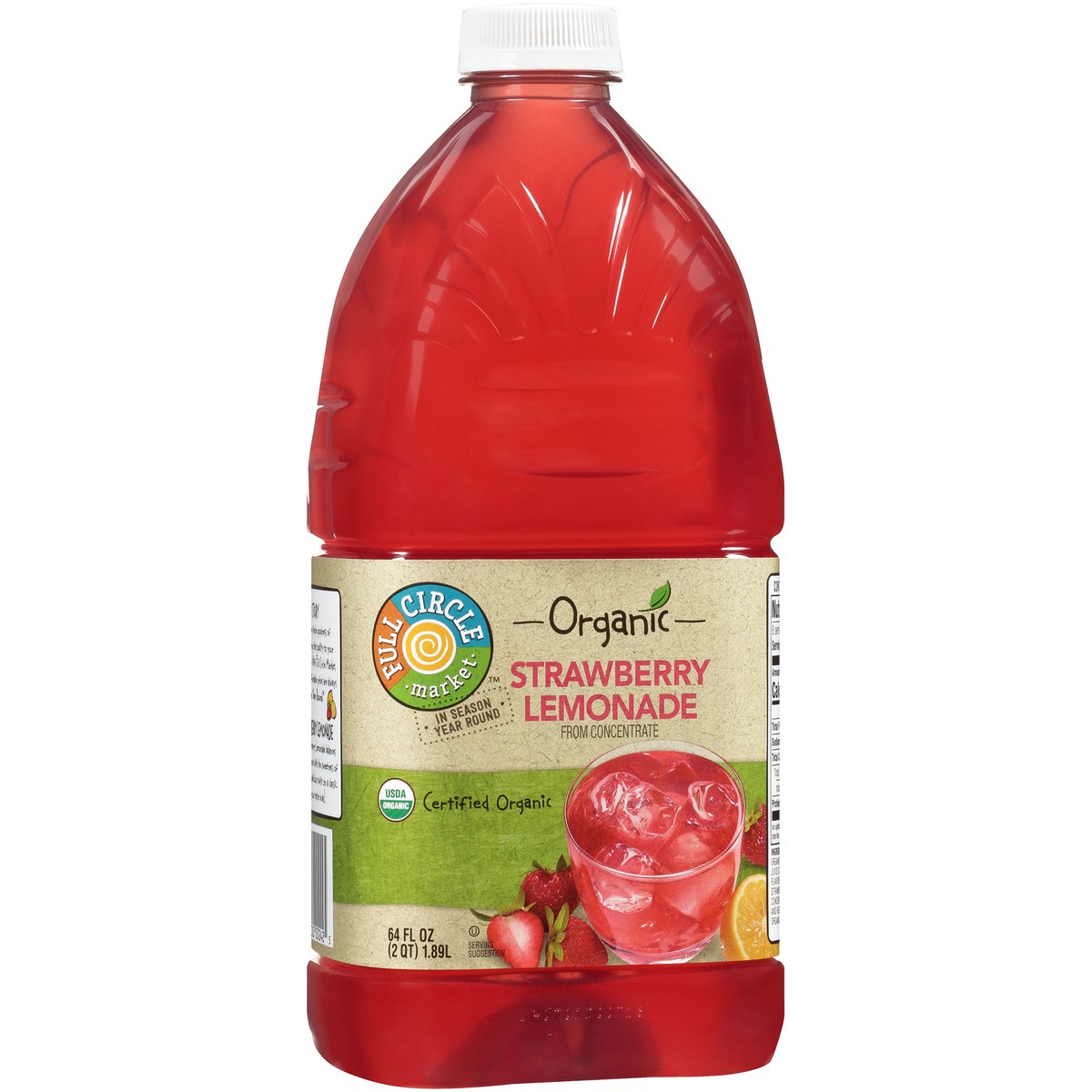 slide 6 of 9, Full Circle Market Strawberry Lemonade From Concentrate - 64 fl oz, 64 fl oz