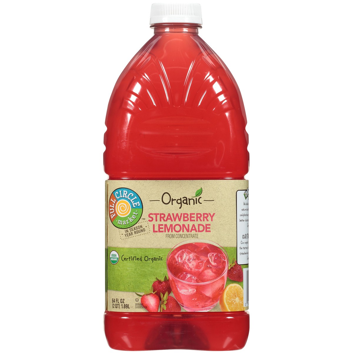 slide 8 of 9, Full Circle Market Strawberry Lemonade From Concentrate - 64 fl oz, 64 fl oz