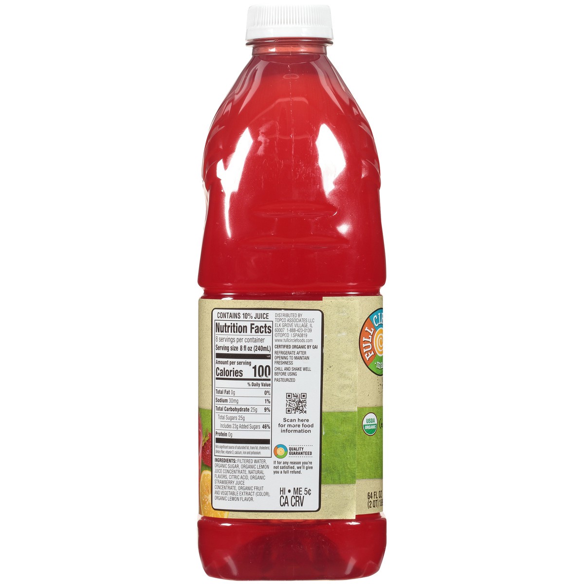 slide 3 of 9, Full Circle Market Strawberry Lemonade From Concentrate - 64 fl oz, 64 fl oz