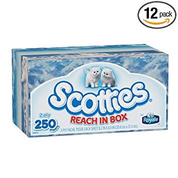 slide 1 of 1, Scotties 2Ply Facial Tissue, 185 ct