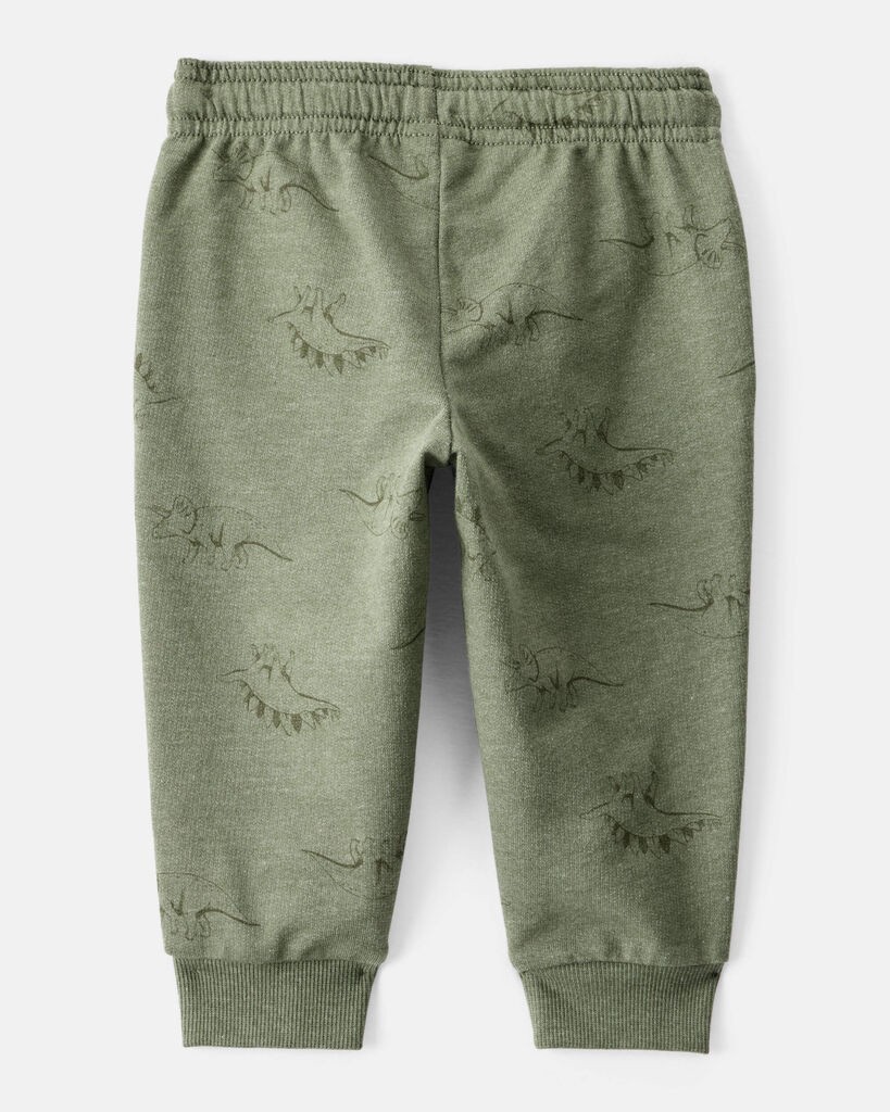 slide 2 of 3, Carter's Baby Boy Dinosaur French Terry Jogger - Green Green 24M, 1 ct