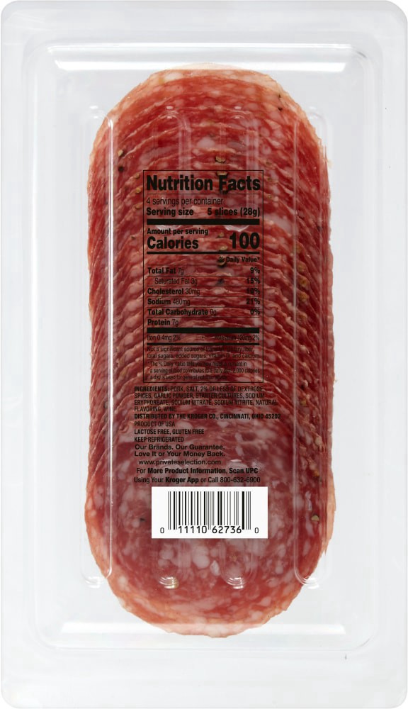 slide 2 of 2, Private Selection Old World Deli Sliced Italian Dry Salami, 4 oz