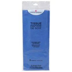 American Greetings Royal Blue Tissue Paper 6 Sheets