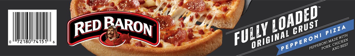 slide 6 of 9, Red Baron Fully Loaded Pepperoni Original Crust Frozen Pizza, 27.85 oz