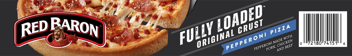 slide 3 of 9, Red Baron Fully Loaded Pepperoni Original Crust Frozen Pizza, 27.85 oz