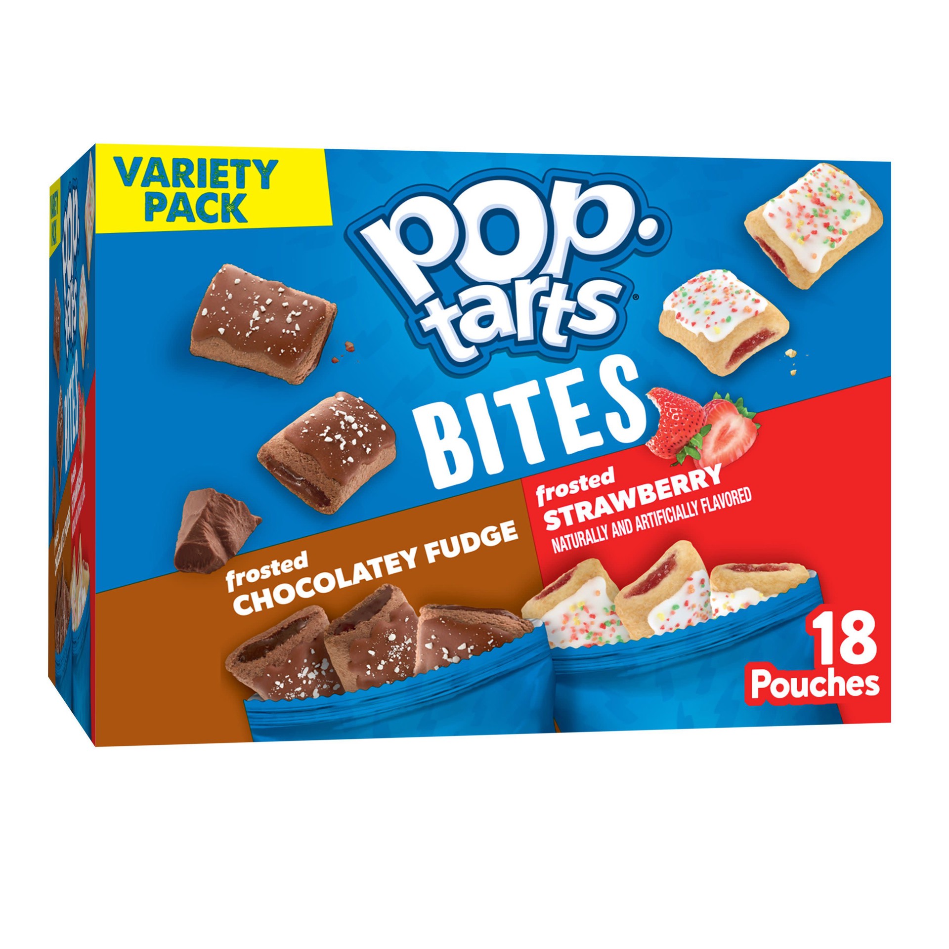 slide 1 of 5, Pop-Tarts Baked Pastry Bites, Variety Pack, 25.3 oz, 18 Count, 25.39 oz