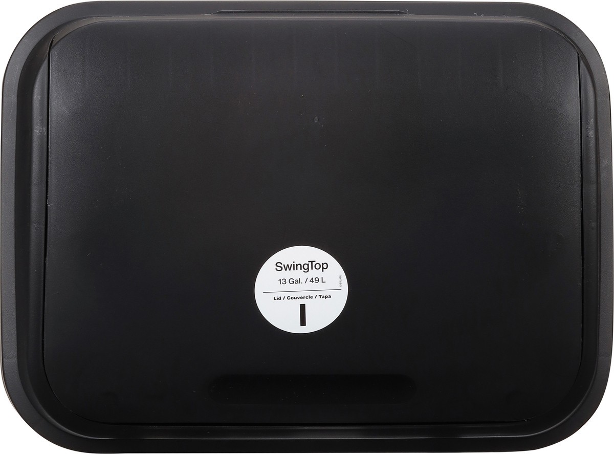 slide 3 of 11, Sterilite Swingtop Wastebasket, Black, 13 gal
