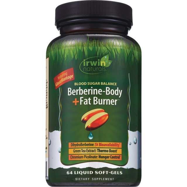 slide 1 of 1, Irwin Naturals Irwin Blood Sugar Balance Berberine-Body + Fat Burner, 64 ct