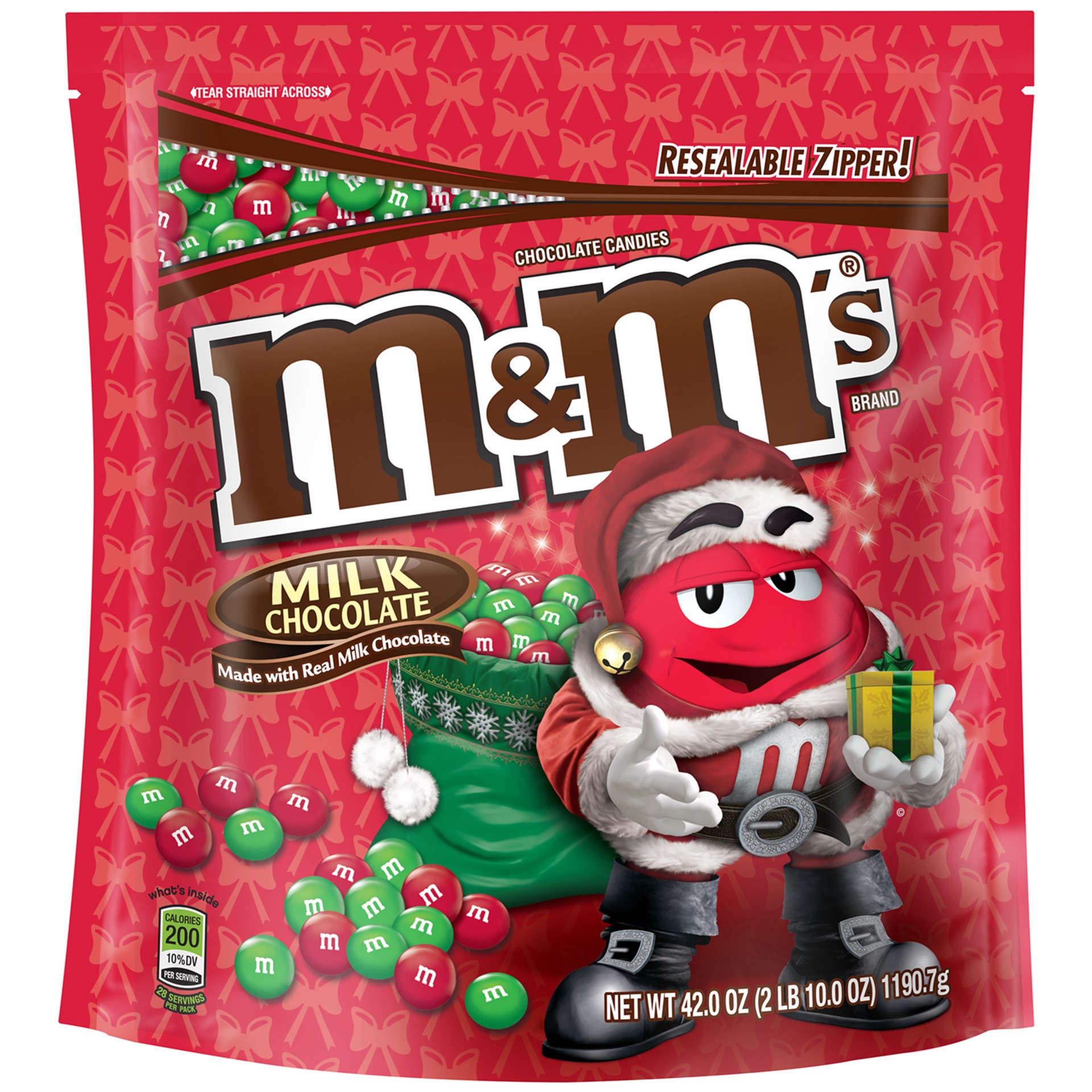 slide 1 of 6, M&M's, Holiday Milk Chocolate Christmas Candy Party Size, 42 Oz, 42 oz