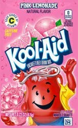 Kool-Aid Unsweetened Pink Lemonade Naturally Flavored Powdered Soft Drink Mix Value Pack, 5 ct Pack, 0.23 oz Packets