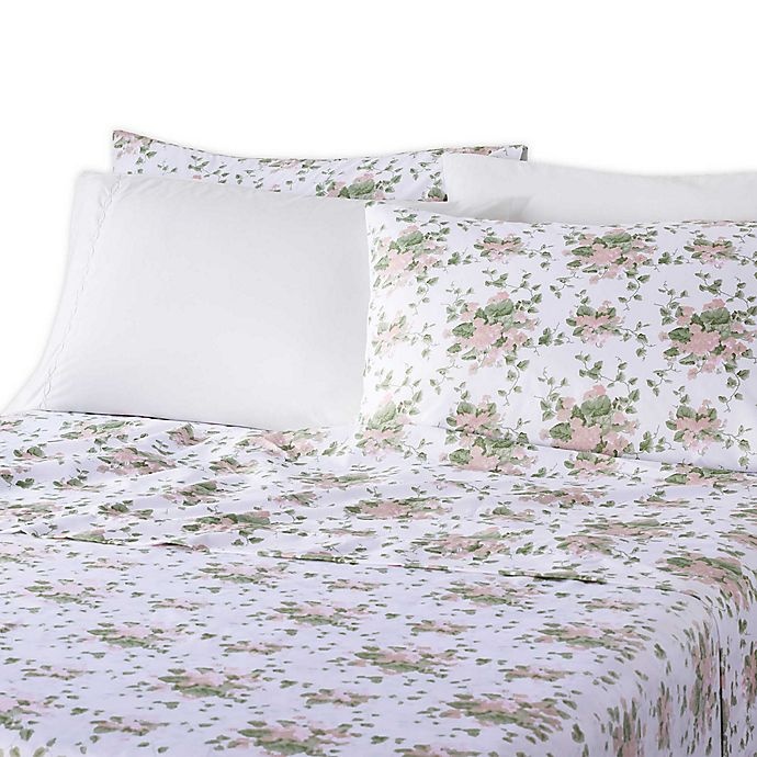 slide 1 of 2, Waverly Microfiber King Sheet Set - Floral, 6 ct