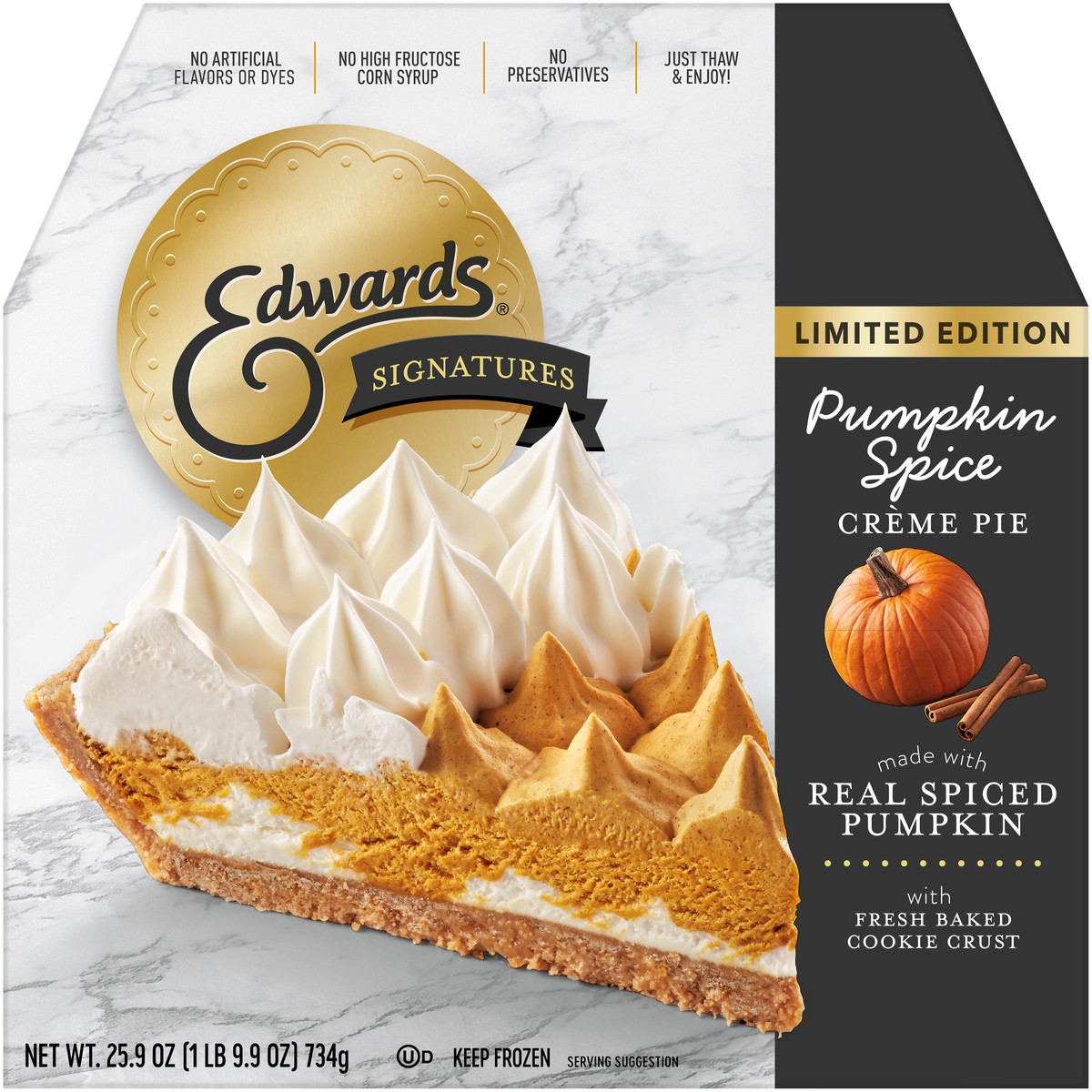 slide 6 of 9, Edwards Pumpkin Creme Pie, 25.92 oz