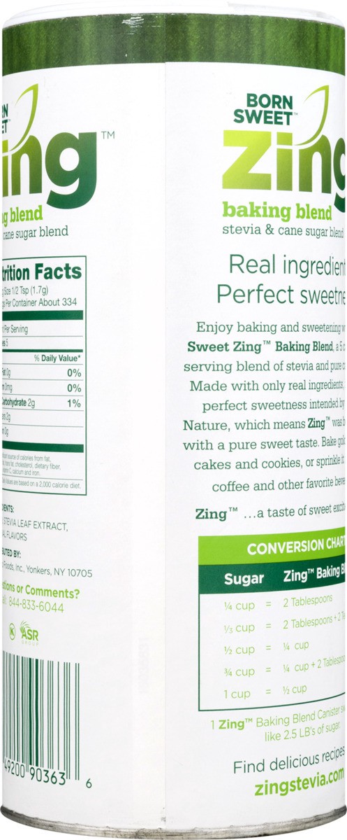 slide 9 of 9, Zing Stevia Baking Blend, 20 oz