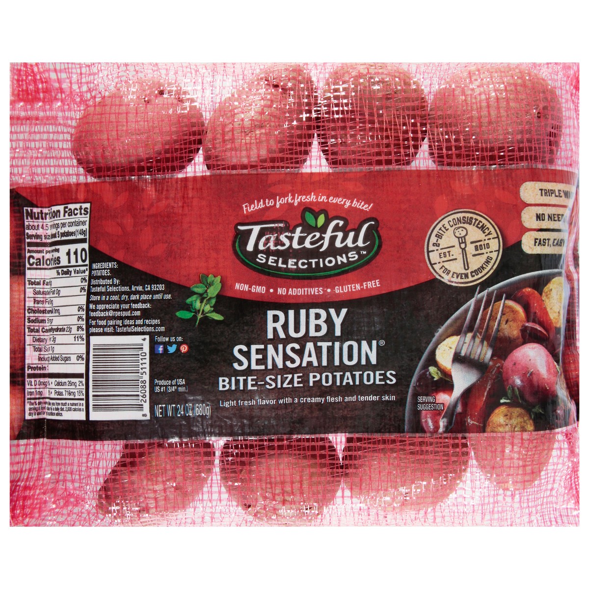 slide 6 of 12, Tasteful Selections Ruby Sensation Bite-Size Potatoes 24 oz, 24 oz