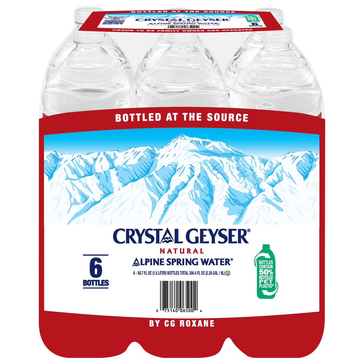 slide 1 of 9, Crystal Geyser Alpine Natural Spring Water 6 - 50.7 fl oz Bottles, 6 ct