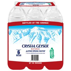 Crystal Geyser Alpine Natural Spring Water - 6 x 50.7 fl oz Bottles