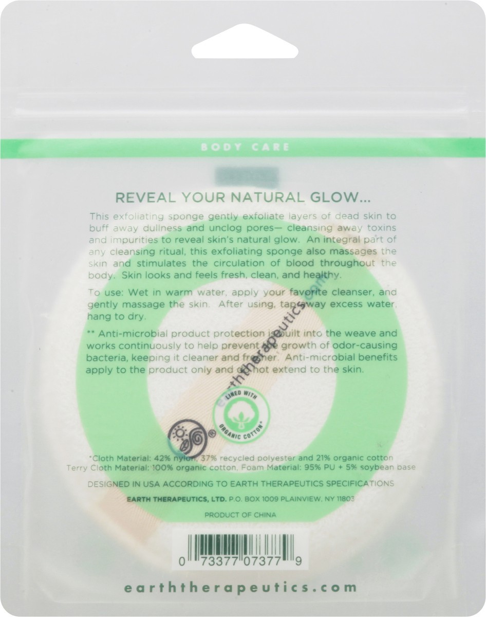 slide 5 of 11, Earth Therapeutics Exfoliating Hydro Round Sponge, 1 ct