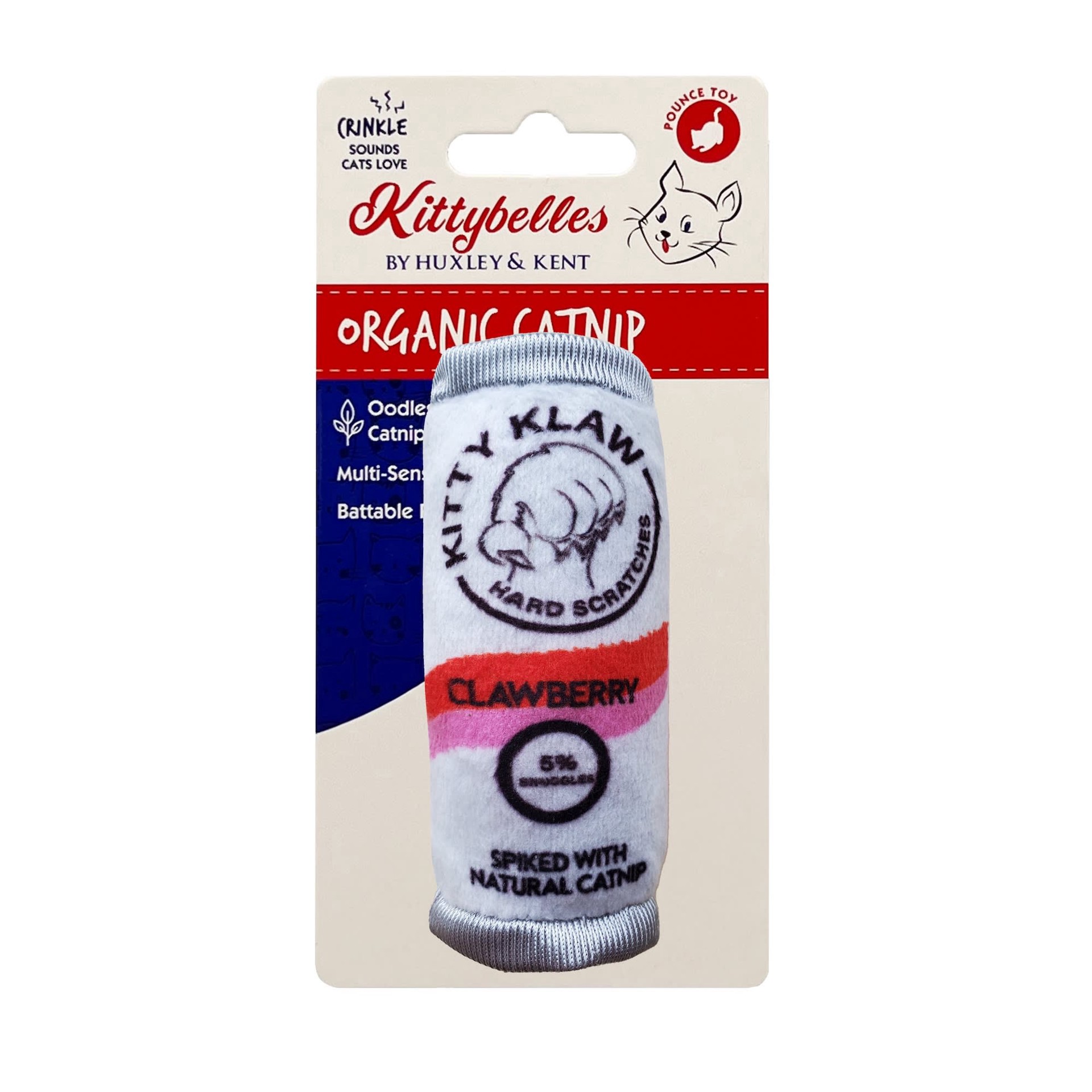 slide 1 of 1, Huxley & Kent Kitty Klaw Clawberry Plush Catnip Cat Toy, Small, 1 ct