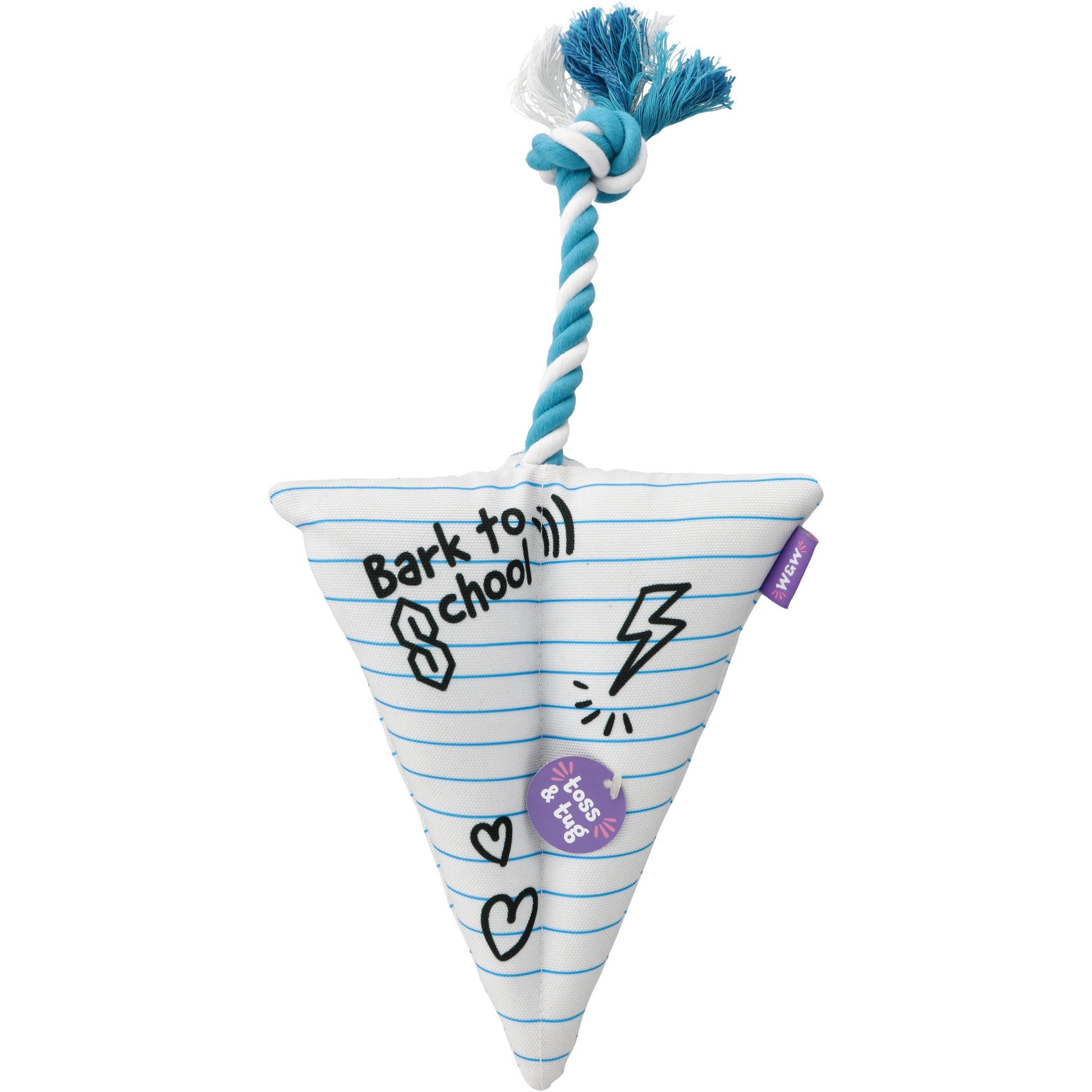 slide 1 of 1, Woof & Whiskers Paper Airplane Rope Dog Toy, 1 ct