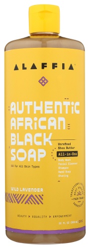 slide 1 of 1, Alaffia African Black Soap Wild Lavender, 32 fl oz