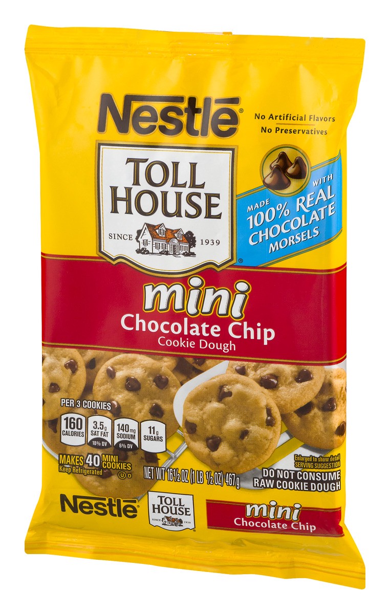 slide 3 of 9, Toll House Mini Chocolate Chip Cookie Dough, 16.5 oz