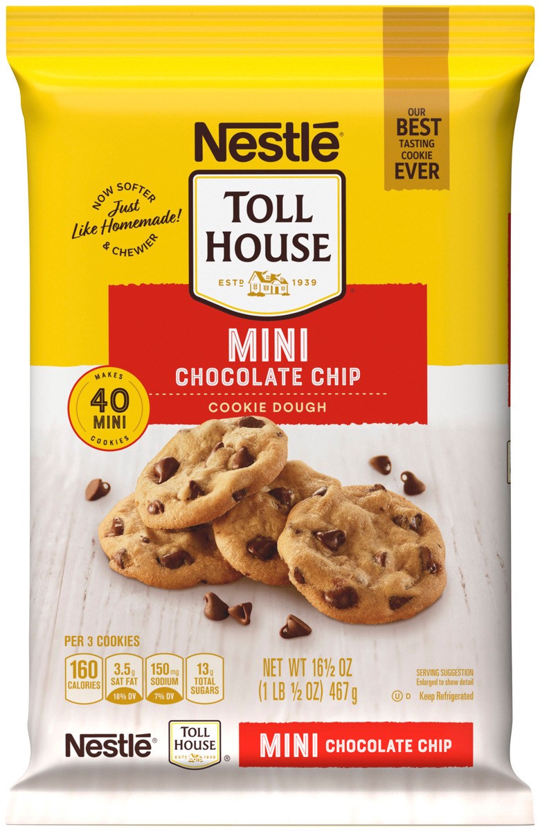 slide 1 of 9, Toll House Mini Chocolate Chip Cookie Dough 16.5 oz., 16.5 oz