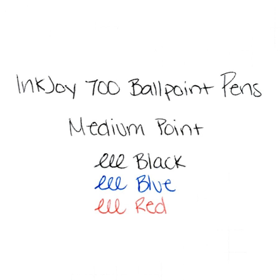 slide 4 of 5, Paper Mate Inkjoy 700Rt Retractable Ballpoint Pens, Medium Point, 1.0 Mm, White Barrels, Blue Ink, Pack Of 4, 4 ct