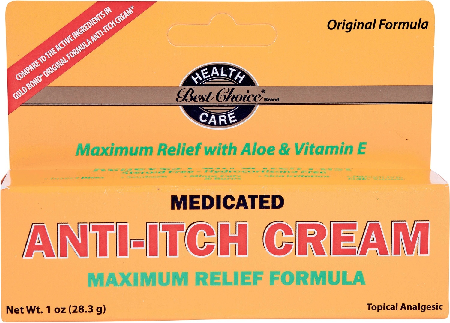 slide 1 of 1, Best Choice Medicated Anti-Itch Cream Maximum Relief Formula, 1 oz