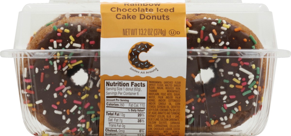slide 1 of 5, Clyde's 6 ct Chocolate Iced Cake Donuts, 1 ct