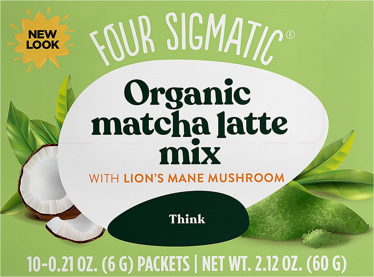 slide 4 of 9, Four Sigmatic THINK Organic Matcha Latte Mix with Lion's Mane Mushrooms , 10 ct