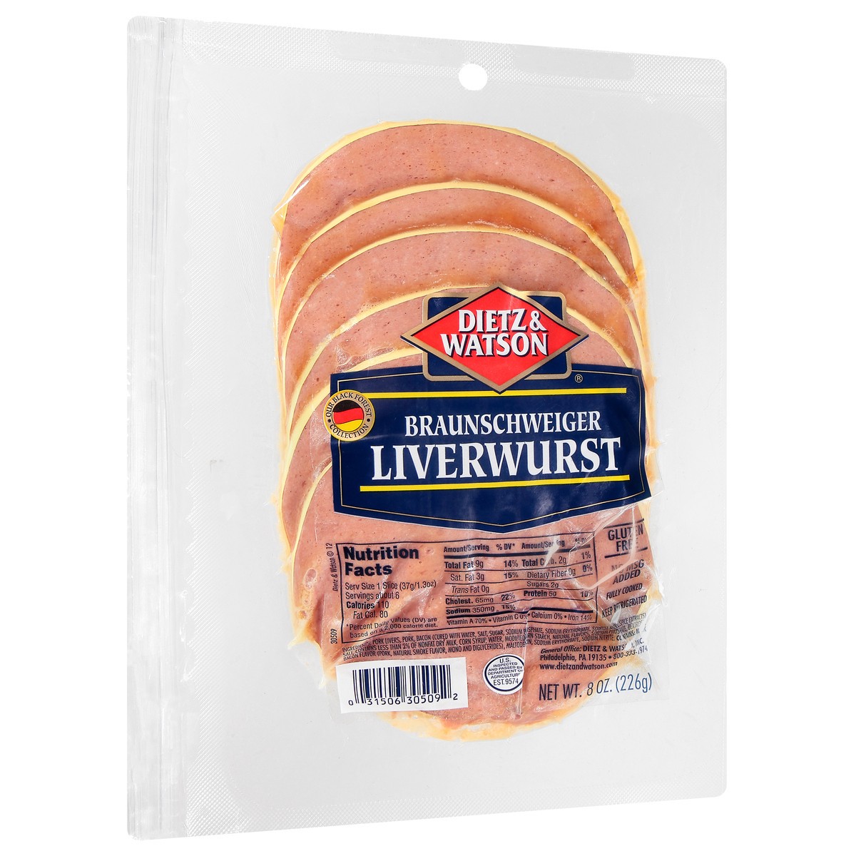slide 3 of 12, Dietz & Watson Liverwurst Braunschweiger 8 oz, 8 oz