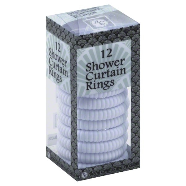 slide 1 of 1, RC Cola Shower Curtin Hooks White, 12 ct