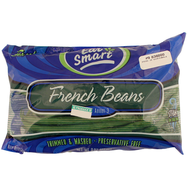 slide 1 of 1, Eat Smart Trimmed & Washed French Green Beans, 8 oz